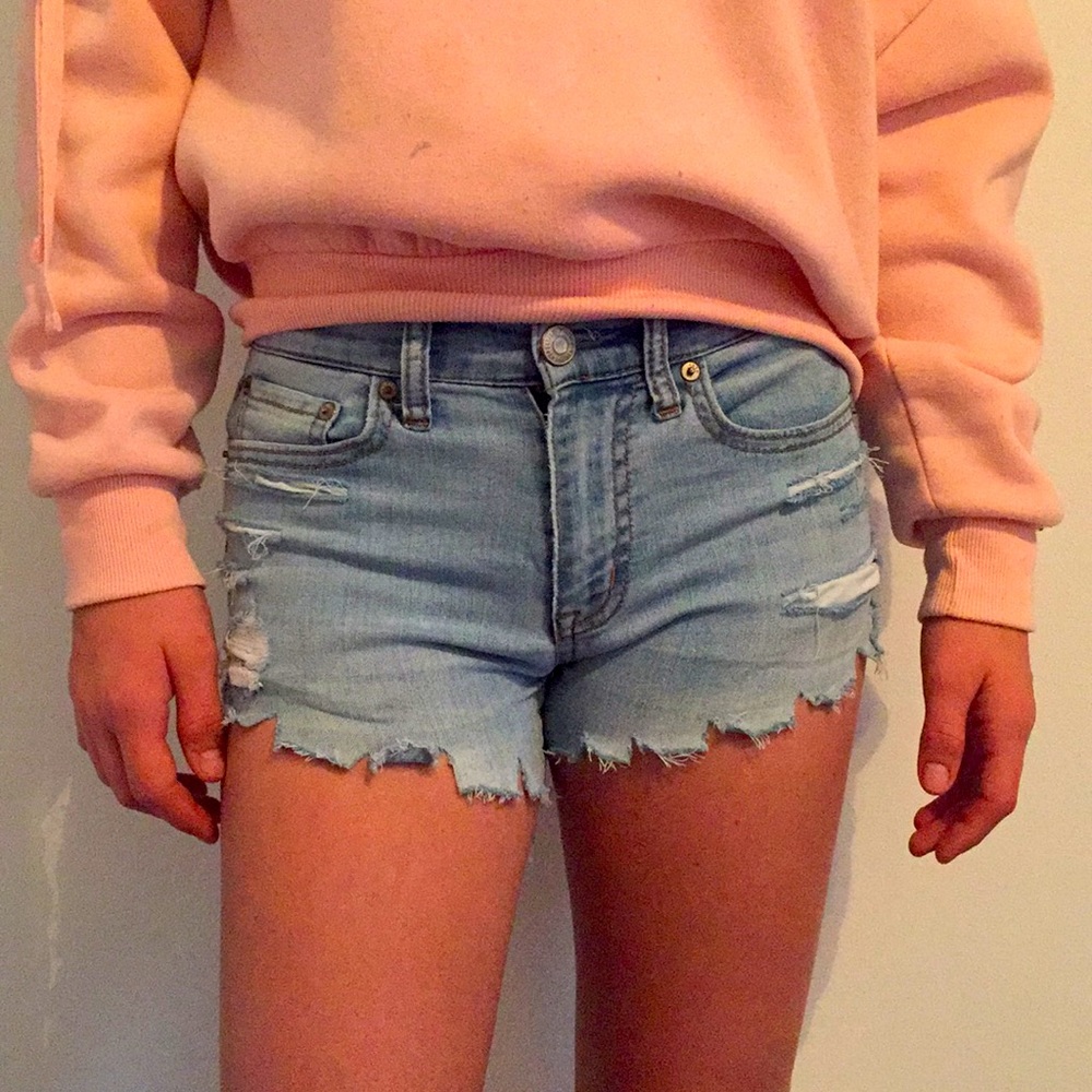 Ripped Jean Shorts